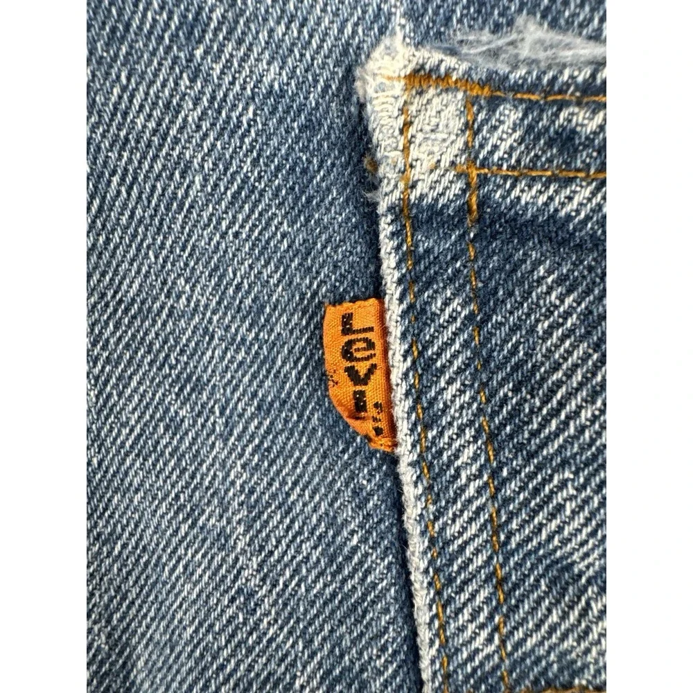 Vintage 80s Levi's Orange Tab USA Made Straight Leg Jeans 42x31